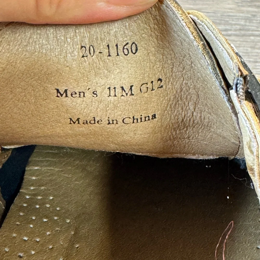 Johnston&Morphy Brown Leather buckle Shoes size 11 medium (j177)